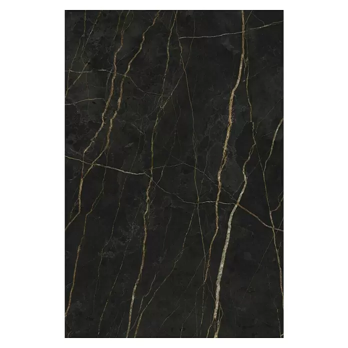 LOGOCLIC Umleimer Elementa pro K698 - Nero Bronzo, 200 cm x 4,2 mm - Schwarze Marmorplatte mit markanten goldenen Äderungen.
