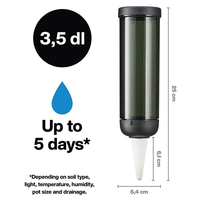 Fiskars Wasserspender (350 ml, Schwarz) | BAUHAUS