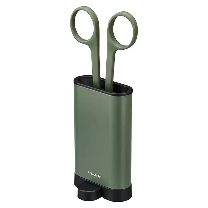 Fiskars Schere kleinElegante, freistehende Werkzeughalterung zur praktischen Aufbewahrung, Material Klinge: Stahl, Präzisionsgeschliffen Diagonal View