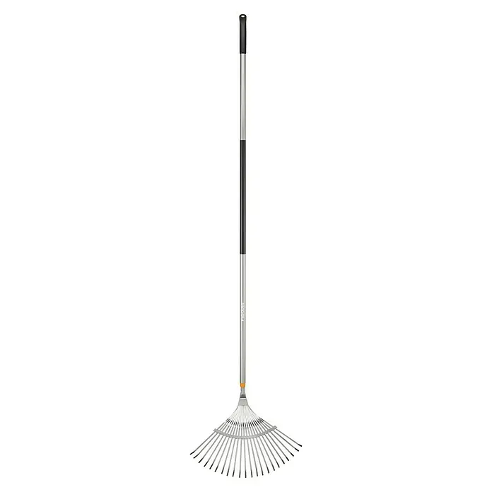Fiskars Ergonomic Fächerbesen - Material Gerätekopf: Borstahl, 1 Stk. - Laubbesen von Fiskars mit verstellbaren Zinken für eine effiziente Reinigung des Gartens, ideal für Rasenflächen und Beete.