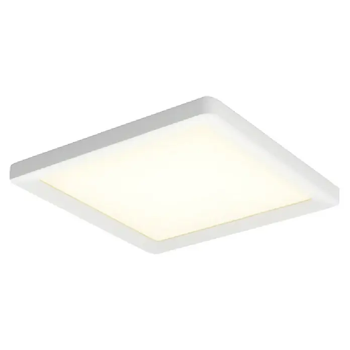Philips Hue LED-Panel White Ambiance Tento S - 12,6 W, L x B x H: 29,5 x 29,5 x 3,5 cm, Weiß, Warmweiß - Quadratische LED-Deckenleuchte mit einem schlanken, weißen Rahmen und einer warmweißen Lichtverteilung für eine moderne Beleuchtung.