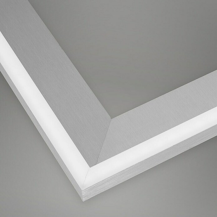 Brilo LED-Deckenleuchte Frame (50 W, L x B x H: 12,5 x 50 x 45 cm, Alu/Hinterschnitt Chrom, Alu/Hinterschnitt Chrom, Warmweiß) | BAUHAUS