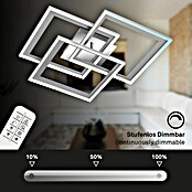 Brilo LED-Deckenleuchte Frame (50 W, L x B x H: 12,5 x 50 x 45 cm, Alu/Hinterschnitt Chrom, Alu/Hinterschnitt Chrom, Warmweiß) | BAUHAUS