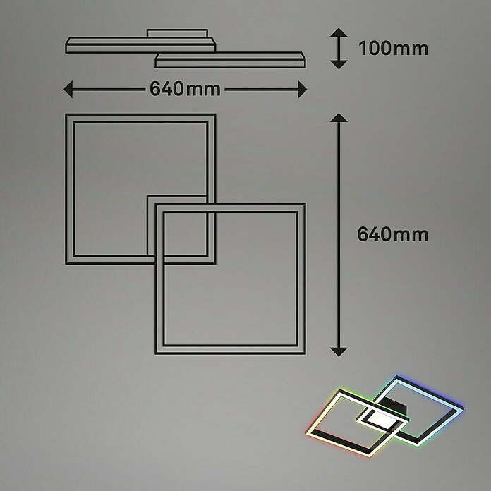 Brilo LED-Dekoleuchte Frame (L x B x H: 10,5 x 44 x 44 cm) | BAUHAUS