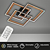 Brilo LED-Deckenleuchte Frame (50 W, L x B x H: 12,5 x 50 x 45 cm, Schwarz/Hinterschnitt Holz, Schwarz/Hinterschnitt Holz, Warmweiß) | BAUHAUS