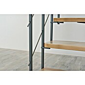 Minka Mittelholmtreppe Comfort (Breite: 80 cm, Silber, Farbe Stufen: Buche Natur, Geschosshöhe: Max. 312 cm)