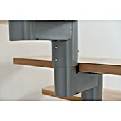 Minka Mittelholmtreppe Comfort (Breite: 80 cm, Silber, Farbe Stufen: Buche Natur, Geschosshöhe: Max. 312 cm)