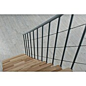 Minka Mittelholmtreppe Comfort (Breite: 80 cm, Silber, Farbe Stufen: Buche Natur, Geschosshöhe: Max. 312 cm)