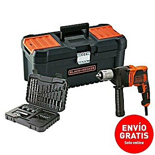 Black+Decker Taladro percutor BEH850KA32-QS + kit de 32 accesorios (850 W)