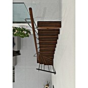 Minka Sporedne stepenice Joker Turn  (Visina kata: 302,9 cm, Boja gazišta: Orah, Boja metala: Siva) | BAUHAUS