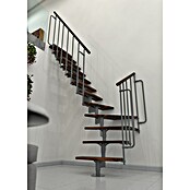 Minka Sporedne stepenice Joker Turn  (Visina kata: 302,9 cm, Boja gazišta: Orah, Boja metala: Siva) | BAUHAUS