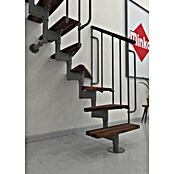 Minka Sporedne stepenice Joker Turn  (Visina kata: 302,9 cm, Boja gazišta: Orah, Boja metala: Siva) | BAUHAUS