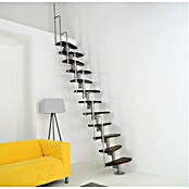 Minka Raumspartreppe Monaco (Breite: 60 cm, Silber, Farbe Stufen: Buche Walnuss gebeizt, Geschosshöhe: Max. 294 cm)