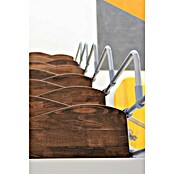 Minka Raumspartreppe Monaco (Breite: 60 cm, Silber, Farbe Stufen: Buche Walnuss gebeizt, Geschosshöhe: Max. 294 cm)