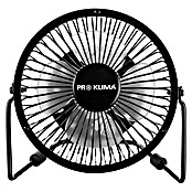 PR Klima Ventilador de sobremesa Compact (Negro, Diámetro: 15 cm, 2,3 W)