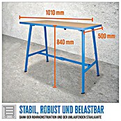 Güde Werkbank GWB 100/50F (L x B x H: 106 x 50 x 84,6 cm, Blau) | BAUHAUS