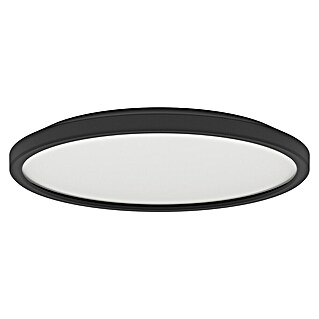Eglo LED stropna svjetiljka Testara (17 W, Ø x V: 30 x 3 cm, Crna, Neutralno bijelo)