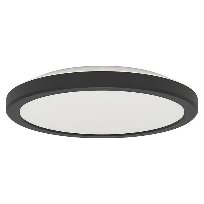 Eglo Plafón LED Testara-E - 11,2 W, Ø x Al: 21,1 x 3 cm, Negro, Blanco neutro - Una moderna lámpara de techo LED redonda en blanco y gris, ideal para una iluminación elegante en cualquier habitación. Su forma elegante complementa cualquier decoración.