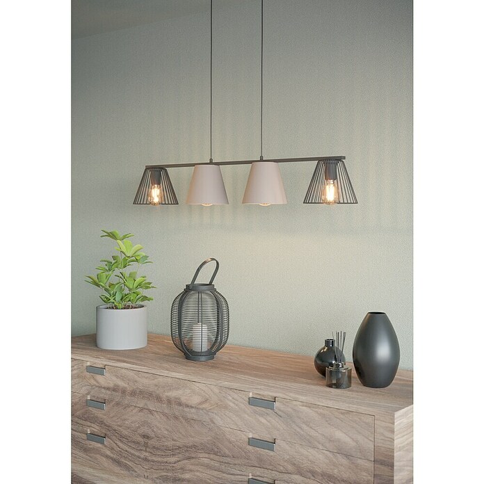 Eglo Capoliverie Lámpara colgante (60 W, L x An x Al: 100,5 x 6 x 110 cm, Negro, E27) | BAUHAUS