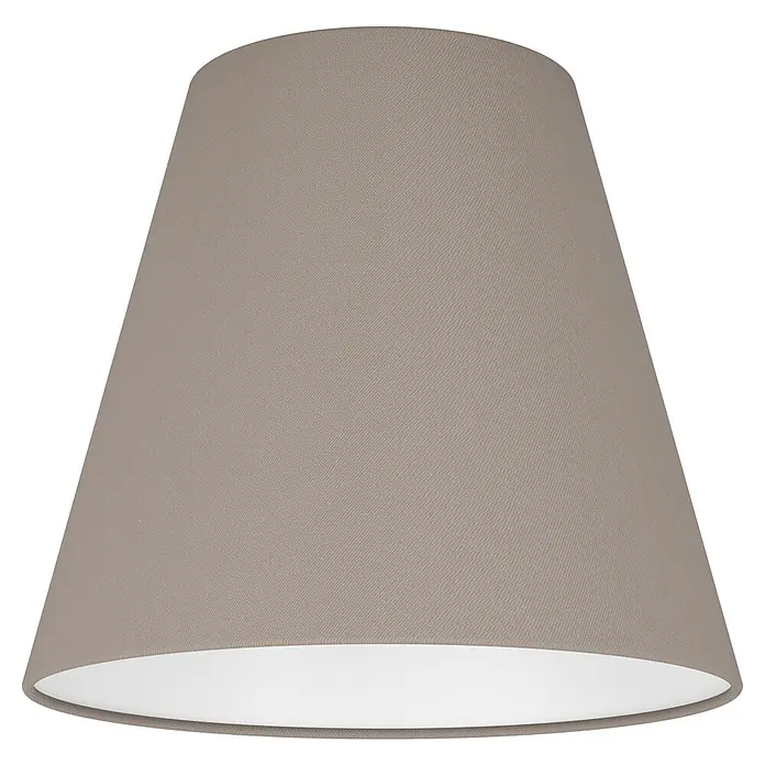 Eglo Capoliverie Pantalla de lámpara - Ø x Al: 18 x 16 cm, Gris - Aquí tienes una pantalla cónica en un tono beige neutro, con un interior blanco nítido, perfecta para una iluminación suave y ambiental.