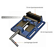 Güde Maschinenschraubstock (Spannweite: 65 mm, Backenbreite: 75 mm)