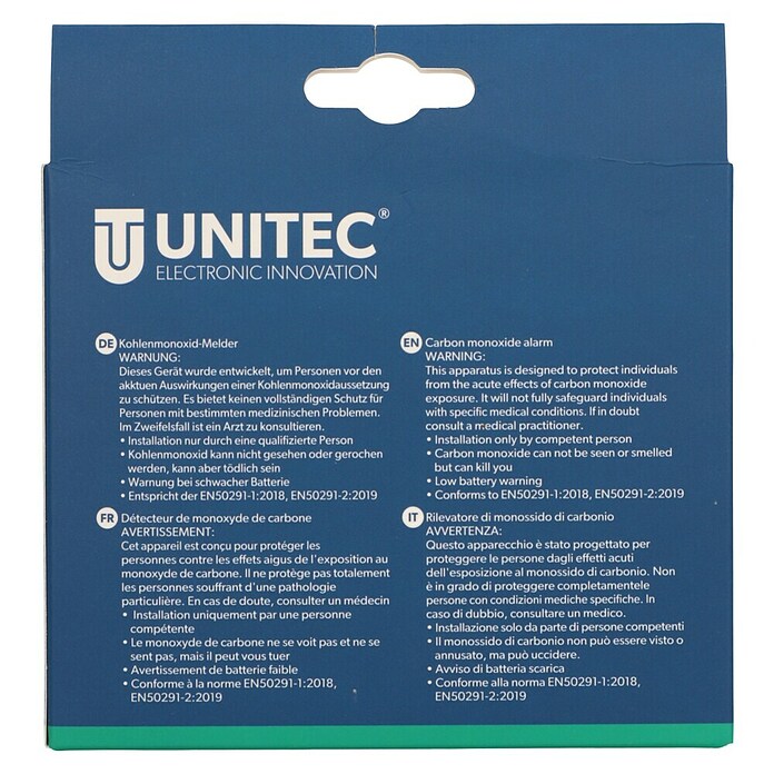 UniTEC Kohlenmonoxidmelder mit Display (L x B x H: 52 x 143 x 150 mm, Batterielaufzeit: 3 Jahre) | BAUHAUS