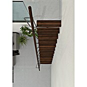 Minka Stepenice s prilagodljivom visinom i dubinom gazišta Joker  (Širina: 70 cm, Siva, Boja gazišta: Orah, Visina kata: 302,9 cm) | BAUHAUS