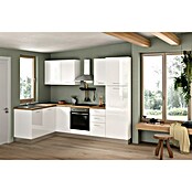 Marinelli Cucine Vormontierte Winkelküche Astrea (B x T: 270 x 160 cm, Weiß, Mit Elektrogeräten, Spüle links) | BAUHAUS