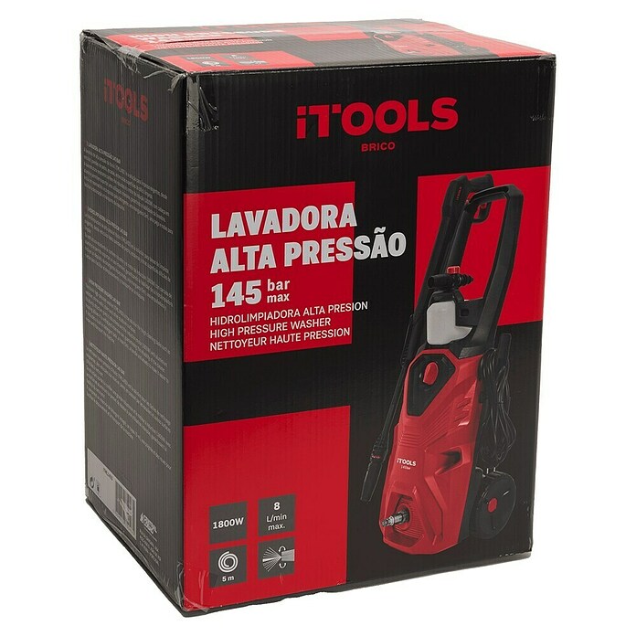 Hidrolimpiadora de alta presión 145D (145 bar, 1.800 W, Capacidad de bombeo: 480 l/h) | BAUHAUS