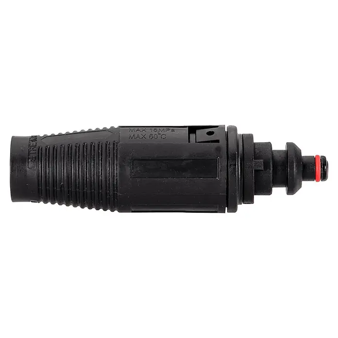 Hidrolimpiadora de alta presión 145D - 145 bar, 1.800 W, Capacidad de bombeo: 480 l/h - Conector de manguera negro con juntas rojas. El conector STREAMLINE soporta hasta máx. 16 MPa y 60 °C.