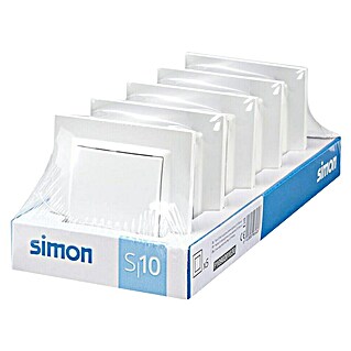 Simon 10 Conmutador pack 5 (Blanco, Montaje en superficie, 10 A)