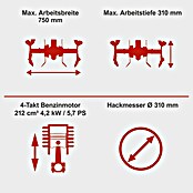 Scheppach Benzin-Bodenhacke MTP750 (4,2 kW, 4-Takt) | BAUHAUS