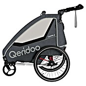 Qeridoo Kinderfahrradanhänger Qupa 2 (Zweisitzer, Grau) | BAUHAUS