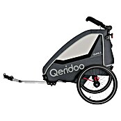 Qeridoo Kinderfahrradanhänger Qupa 2 (Zweisitzer, Grau) | BAUHAUS