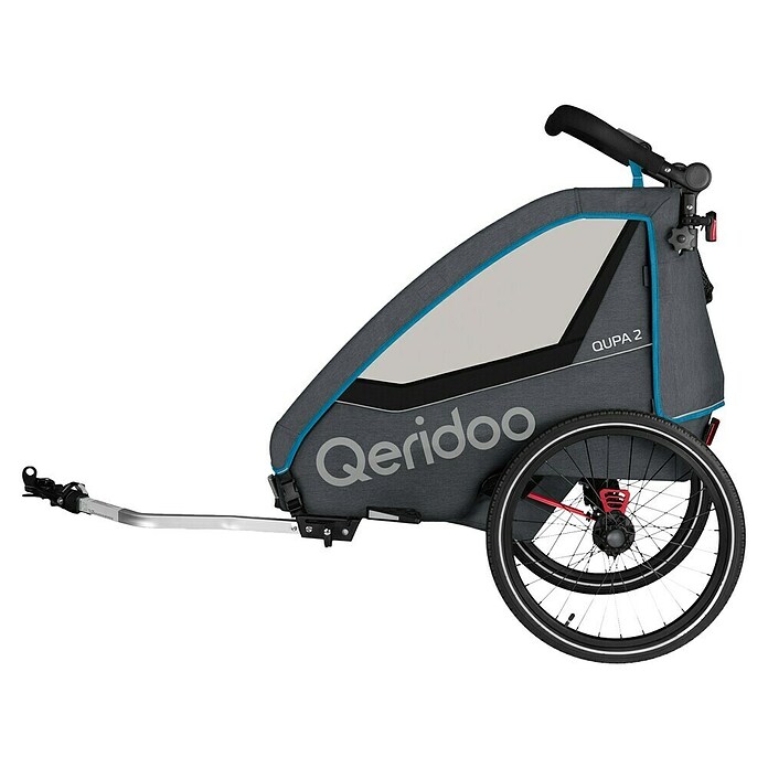 Qeridoo Kinderfahrradanhänger Qupa 2 (Zweisitzer, Blau) | BAUHAUS