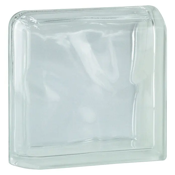Fuchs Design Glasbaustein - Klar, Wolke, 19 x 19 x 8 cm, Doppelendstein - Klarer Glasbaustein mit abgerundeten Ecken. Der Baustein bietet durch sein transparentes Design vielfältige Einsatzmöglichkeiten.