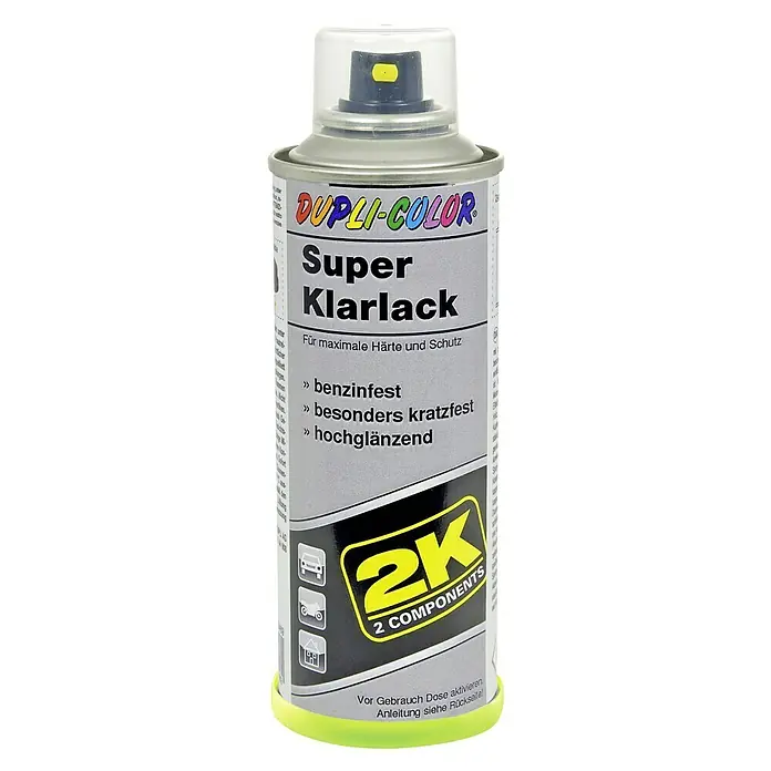 Dupli-Color Klarlack Super - Transparent, 160 ml, Glänzend - Dose Dupli-Color Super Klarlack, ein 2K-Klarlack für maximale Härte und Schutz. Ideal für Autos, Motorräder und mehr.