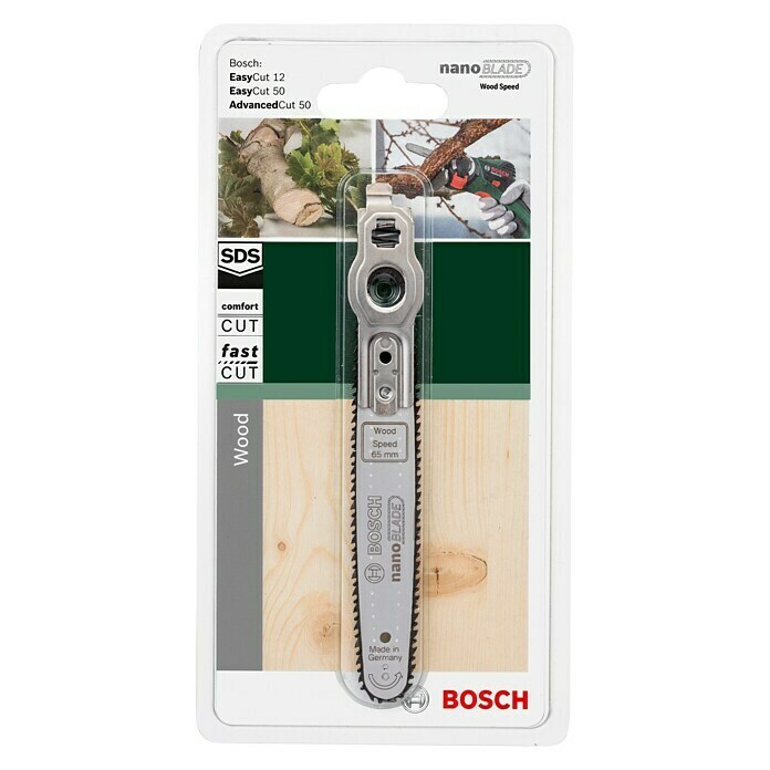 Bosch NanoBlade-Sägeblatt Wood SpeedSchnittlänge: 65 mm, Einsatzbereich: Holz Front View