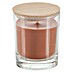 Flower Power Duftkerze im Glas mit Holzdeckel 