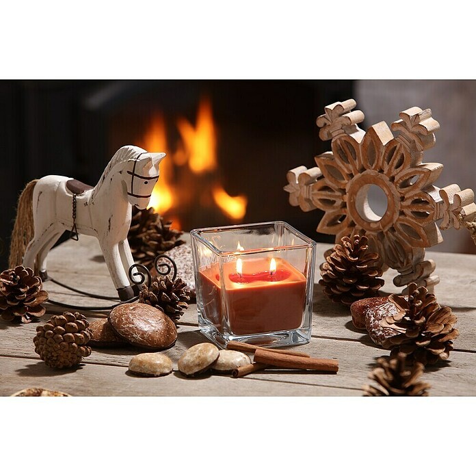 Flower Power Duftkerze im Glas (Christmas Dream, Anzahl Dochte: 2 Stk., Im Glas) | BAUHAUS
