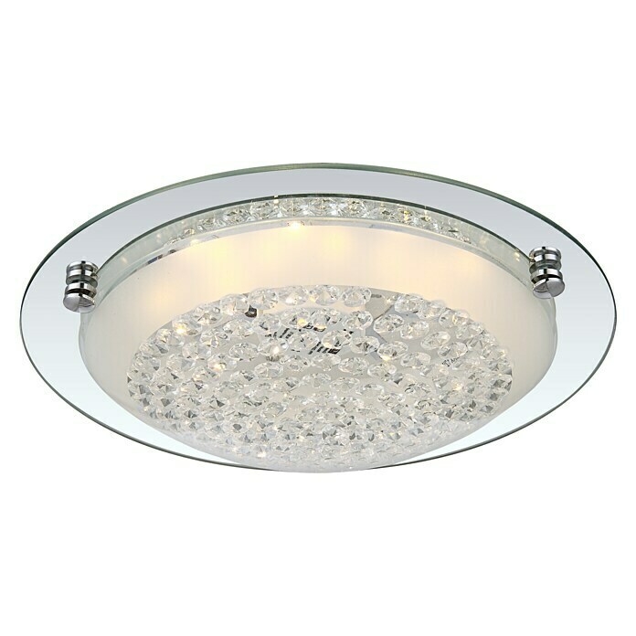 Globo Plafón LED Froo (12 W, Blanco cálido, Diámetro lámpara: 31,5 cm, Cromo)