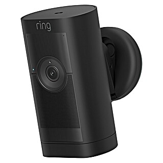 Ring Akku-Überwachungskamera Stick Up Cam Pro Außen (Schwarz, Batteriebetrieben)