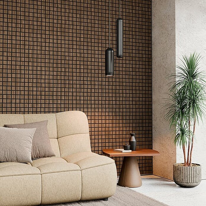 acous Akustikpaneel Blockbuster (Eiche hellbraun, L x B x S: 610 x 610 x 10,3 mm, 4 Stk.) | BAUHAUS