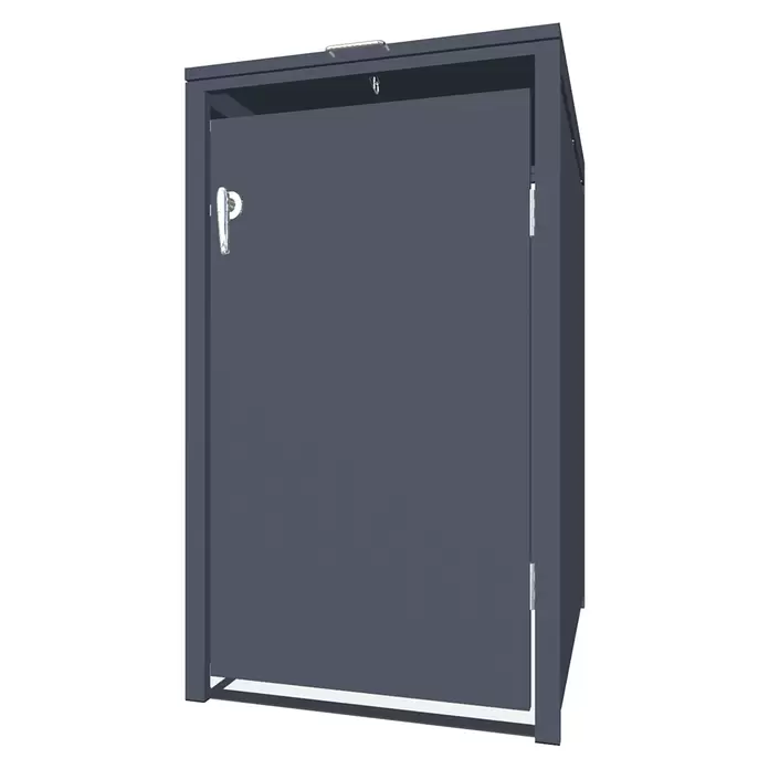 Metzler Mülltonnenbox 1er - 68 x 80 cm, Stahl, Anthrazit, Geeignet für Anzahl Mülltonnen: 1 Stk.