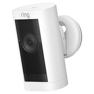 Ring Akku-Überwachungskamera Stick Up Cam Pro Außen (Weiß, Batteriebetrieben)