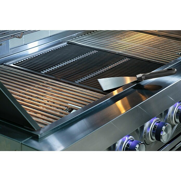 Buschbeck Elektrogrill Plancha Platte mit Spachtel (H x B x T: 5 x 47 x 37 cm, Schwarz, Edelstahl) | BAUHAUS
