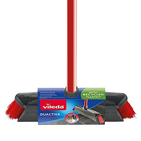 Vileda Superfeger Straßenbesen Antistaub Duactiva (Mit Teleskopstiel, Material Borsten: Synthetik, Breite Besen: 35 cm)