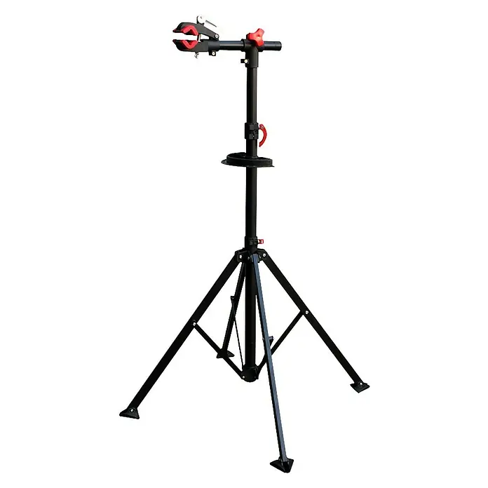 Eufab Fahrradmontageständer PROFI - Geeignet für: Rahmenstärke 2,5 - 4 cm, Nutzlast: 30 kg - Fahrradreparaturständer mit dreibeinigem Ständer und verstellbarer Klemme zur sicheren Befestigung von Fahrrädern bei Reparaturen.
