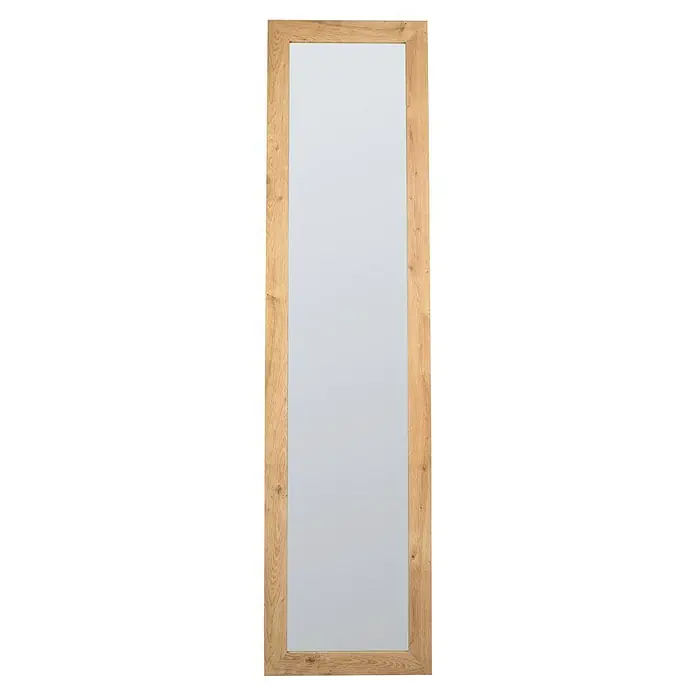 Standspiegel Tina - 40 x 160 cm, Artisan, Holz - Ein rahmenverzierter Spiegel mit einem Holzrahmen. Der Spiegel bietet eine klare Reflexion und ist ideal für Ankleide- oder Dekorationszwecke.
