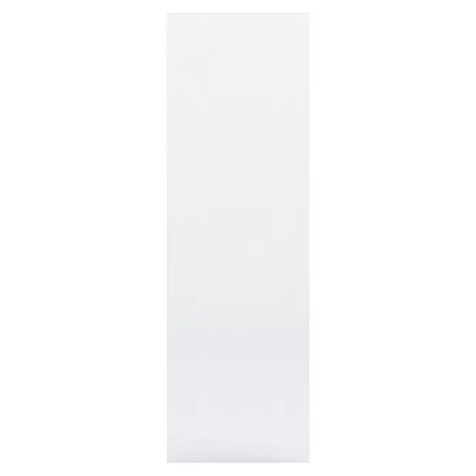 Entravia Glasschiebetür - 860 x 2.105 mm, Satiniertes Glas, Ohne Schlossbohrung, Passend für: Entravia Simple-Pocket Schiebetürsystem - Rechteckiges, leeres weißes Etikett mit abgerundeten Ecken.